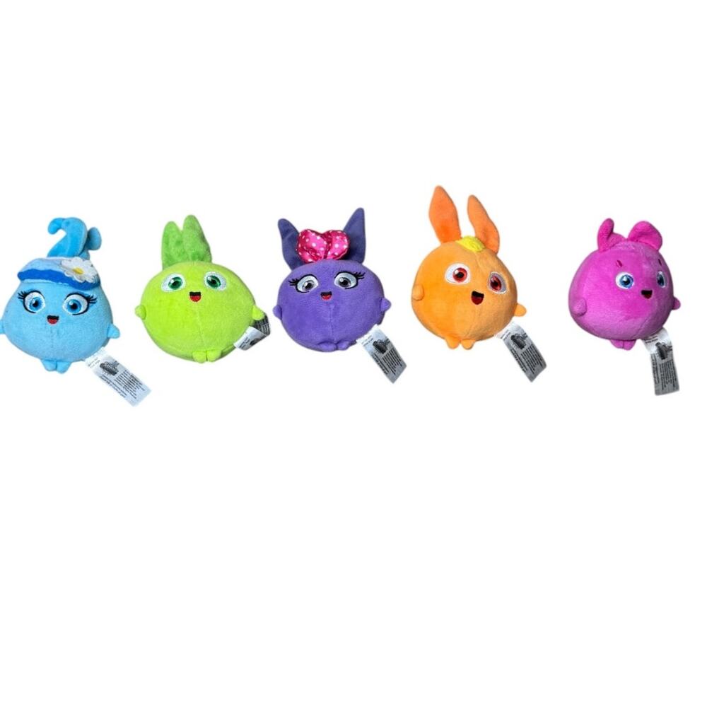 Sunny Bunnies Plush Set of 5 Colorful Character Stuffed Toys